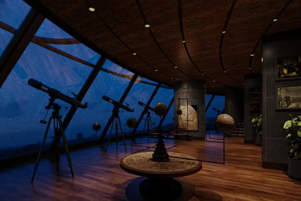 Skyven star observatory on the 63rd floor, artist's impression